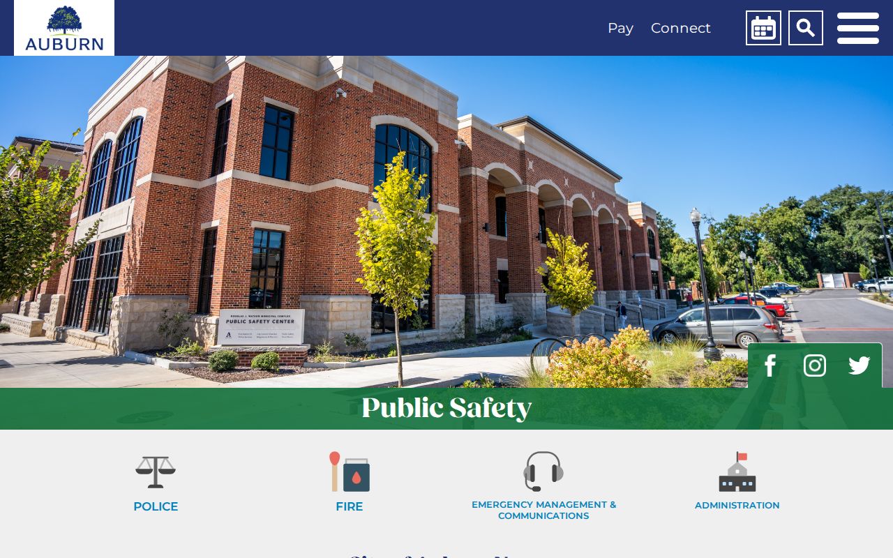 Auburn Public Safety official news page