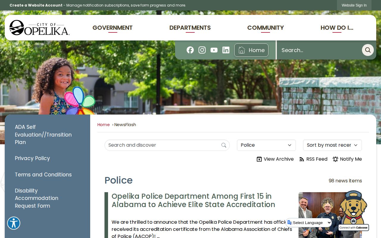 Opelika Police News Flash official arrest releases