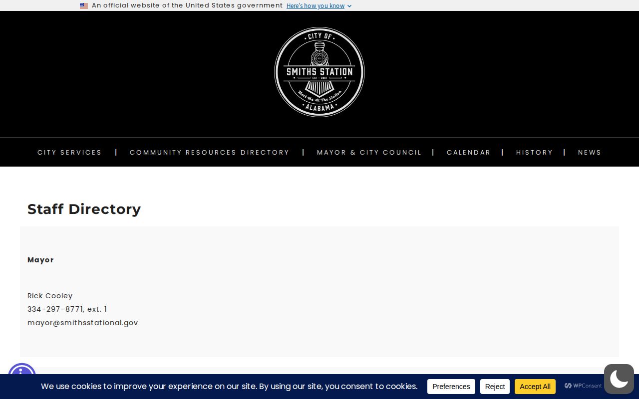 Official Smiths Station staff directory